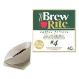 Brew Rite Coffee Filters, Cone Style, 40/Box (421000)