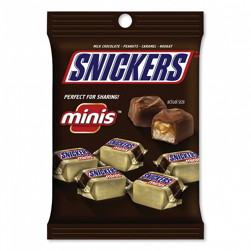 Minis Size Chocolate Bars, Milk Chocolate, 4.4 oz Pack, 12 Packs/Carton (MMM01502)