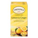 TWININGS Tea Bags, Lemon and Ginger, 1.32 oz Tea Bag, 25 Tea Bags/Box (2798343)