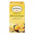 Tea Bags, Lemon and Ginger, 1.32 oz Tea Bag, 25 Tea Bags/Box (85145)