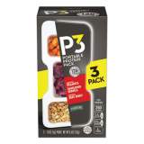 P3 Portable Protein Pack with Planters Peanuts, Chipotle Peanuts/Original Beef Jerky/Sunflower Kernels, 3/Pack (2830801)