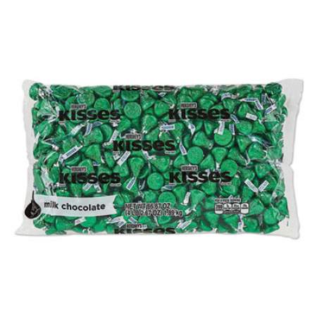 Hershey's KISSES, Milk Chocolate, Green Wrappers, 66.7 oz Bag (1824543)