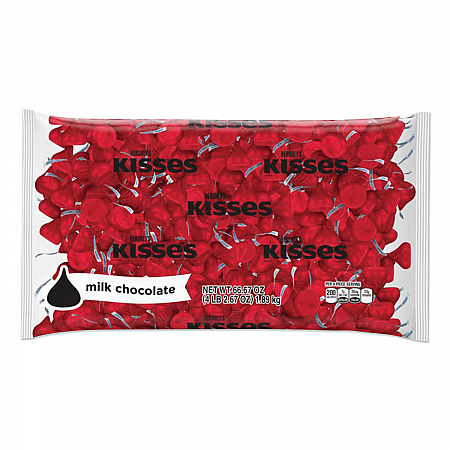 KISSES, Milk Chocolate, Red Wrappers, 66.7 oz. Bag (60286)