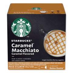 Nescafe Dolce Gusto Starbucks Coffee Capsules, Caramel Macchiato, 12/Box (94273BX)