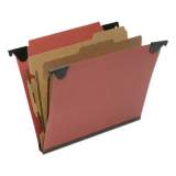 AbilityOne 7530016815828 SKILCRAFT Classification Folder, 2 Dividers, Letter Size, Red, 10/Box