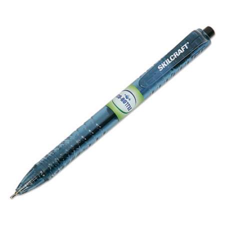 AbilityOne 7520016827164 SKILCRAFT Recycled Water Bottle Ballpoint Pen, Retractable, Fine 0.5 mm, Black Ink, Clear Barrel, Dozen (6827165)