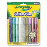 Crayola Washable Glitter Glue, 0.35 oz, Assorted Colors, 9/Pack (693527)