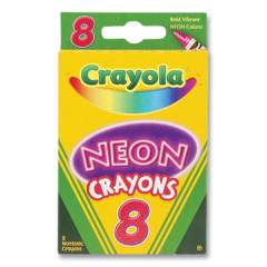 Crayola Neon Crayons, Assorted, 8/Pack (506352)