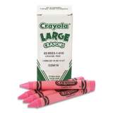 Crayola Large Crayons, Carnation Pink, 12/Box (520033010)