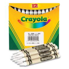Crayola Bulk Crayons, White, 12/Box (520836053)