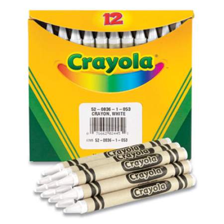 Crayola Bulk Crayons, White, 12/Box (24326309)