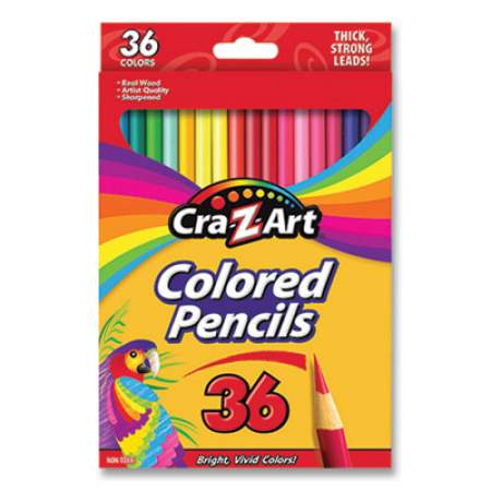 Cra-Z-Art Colored Pencils, 36 Assorted Lead/Barrel Colors, 36/Box (10438WM36)