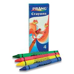 Prang Crayons Made with Soy, 4 Assorted Colors, 4/Pack, 288 Packs/Carton (2259022)