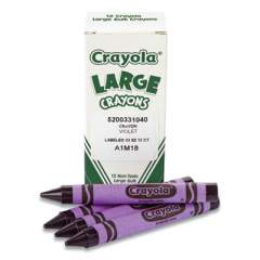 Crayola Large Crayons, Violet, 12/Box (520033040)