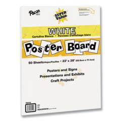 Pacon Super Value Posterboard, 22 x 28, White, 50/Carton (471546)