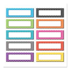 Teacher Created Resources Chevron Labels Magnetic Accents, 10 Assorted Colors, 4.75" x 1.5", 20/Pack (77204)