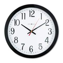 Howard Miller Gallery Wall Clock, 16" Overall Diameter, Black Case, 1 AA (sold separately) (625166)