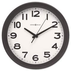 Howard Miller Kenwick Wall Clock, 13.5" Overall Diameter, Black Case, 1 AA (sold separately) (625485)