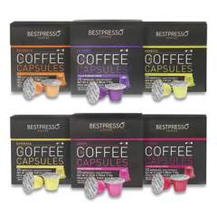 Bestpresso Nespresso Pods Coffee Variety Pack, 120/Carton (BST06104)
