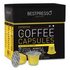 Bestpresso Nespresso Italian Espresso Pods, Intensity: 8, 20/Box (2092401)