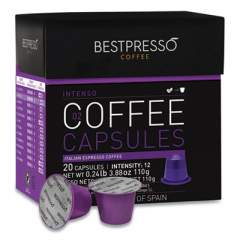 Bestpresso Nespresso Intenso Italian Espresso Pods, Intensity: 12, 20/Box (BST10413)