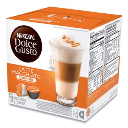 Nescafe Dolce Gusto Capsules, Caramel Latte, 16/Box (24356722)