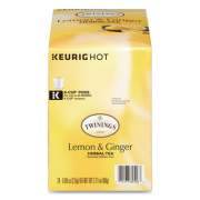 TWININGS Tea K-Cups, Lemon Ginger, 0.11 oz K-Cups, 24/Box (89556)