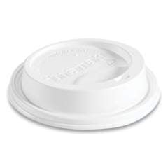 Huhtamaki Dome Sipper Hot Cup Lids, Fits 10 oz to 24 oz Hot Cups, White, 1,000/Carton (89452)