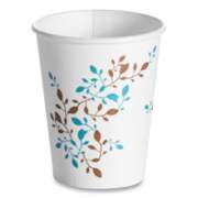 Huhtamaki Single Wall Hot Cups, 8 oz, Vine Design, 1,000/Carton (62909)