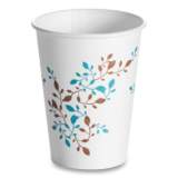 Huhtamaki Single Wall Hot Cups 12 oz, Vine Design, 1,000/Carton (62911)