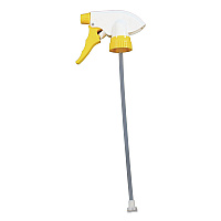 Chemical Resistant Trigger Sprayer, 9.88" Tube, Fits 32 oz Bottles, Yellow/White, 24/Carton (60192491)