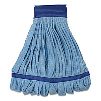 Microfiber Tube Wet Mops, Large, 5" Headband, Blue, 12/Carton (LF0003)