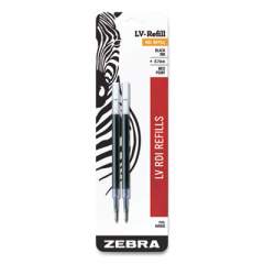 Zebra JF Refill for Jimnie, Sarasa, ecoSarasa, Orbitz, Z-Grip and GR8 Gel Roller Ball Pens, Medium Conical Tip, Black Ink, 2/Pack (87012)