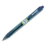 AbilityOne 7520016827168 SKILCRAFT Recycled Water Bottle Ballpoint Pen, Retractable, Fine 0.5 mm, Blue Ink, Clear Barrel, Dozen