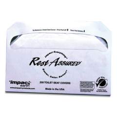 Rest Assured Impact Earth Seat Covers, 14.25 x 16.85, White, 250/Pack, 20 Packs/Carton (25187973)