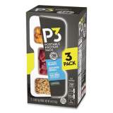 P3 Portable Protein Pack with Planters Peanuts, Honey Roasted Peanuts/Maple Ham Jerky/Sunflower Kernels, 3/Pack (2830803)
