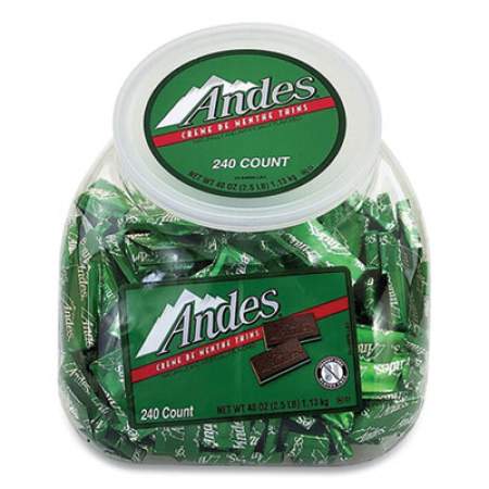 Andes Creme de Menthe Chocolate Mint Thins, 240 Piece Tub (2796227)