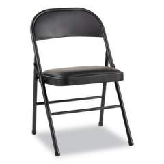 Alera Steel Folding Chair, Padded Vinyl Seat, Supports Up to 300 lb, Graphite, 4/Carton (FCPC5B)