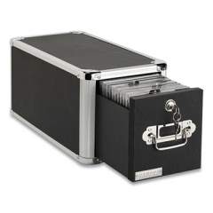 Vaultz 1-Drawer CD File Cabinet, Holds 165 Folders or 60 Slim/30 Standard Cases, Black (643540)