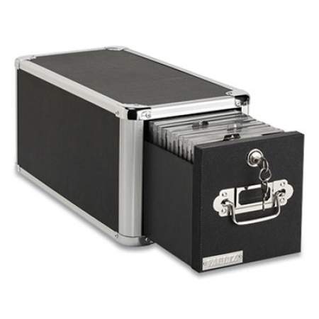 Vaultz 1-Drawer CD File Cabinet, Holds 165 Folders or 60 Slim/30 Standard Cases, Black (VZ01173)