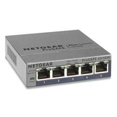 NETGEAR ProSAFE Smart Managed Plus Gigabit Ethernet Switch, 10 Gbps Bandwidth, 128 KB Buffer, 5 Ports (927674)