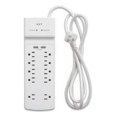 NXT Technologies Surge Protector, 10 AC Outlets, 2 USB Ports, 6 ft Cord, 3000 J, White (24324338)