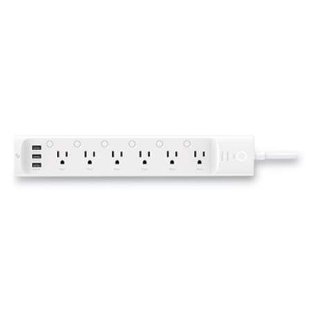 TP-Link Kasa Smart Wi-Fi Power Strip, 6 AC Outlets, 3 USB Ports, 6 ft Cord, 540 Joules, White (24360014)