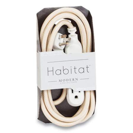 360 Electrical Habitat Accent Collection Braided AC Extension Cord, 8 ft, 13 A, Gold (360427)