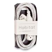 360 Electrical Habitat Accent Collection Braided AC Extension Cord, 8 ft, 13 A, French Gray (360420)