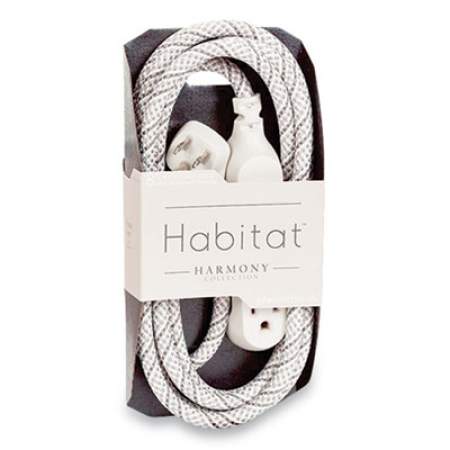 360 Electrical Habitat Accent Collection Braided AC Extension Cord, 8 ft, 13 A, French Gray (2417123)