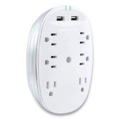 360 Electrical STUDIO 2.4 SURGE PROTECTOR WITH USB, 6 AC OUTLETS, 2 USB PORTS, 900 J, WHITE/PEARL (2472798)