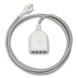 360 Electrical Harmony Collection Braided USB Extension Charging Cable, 6 ft, Tungsten (360623)