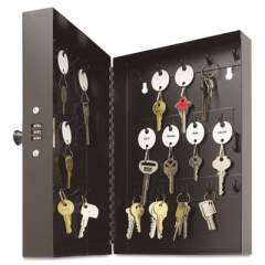 SteelMaster Hook-Style Key Cabinet, 28-Key, Steel, Black, 7-3/4"w x  3-1/4"d x 11-1/2"h (201202804)