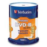 Verbatim DVD-R LifeSeries Printable Disc, 4.7 GB, 16x, Spindle, White, 100/Pack (1674154)